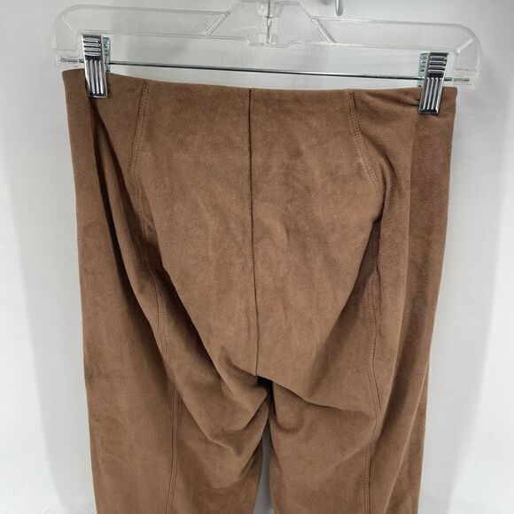Lysse Womens Faux Suede Leggings Fitted Tight Ankle Stretch Brown Size Small - Picture 6 of 11